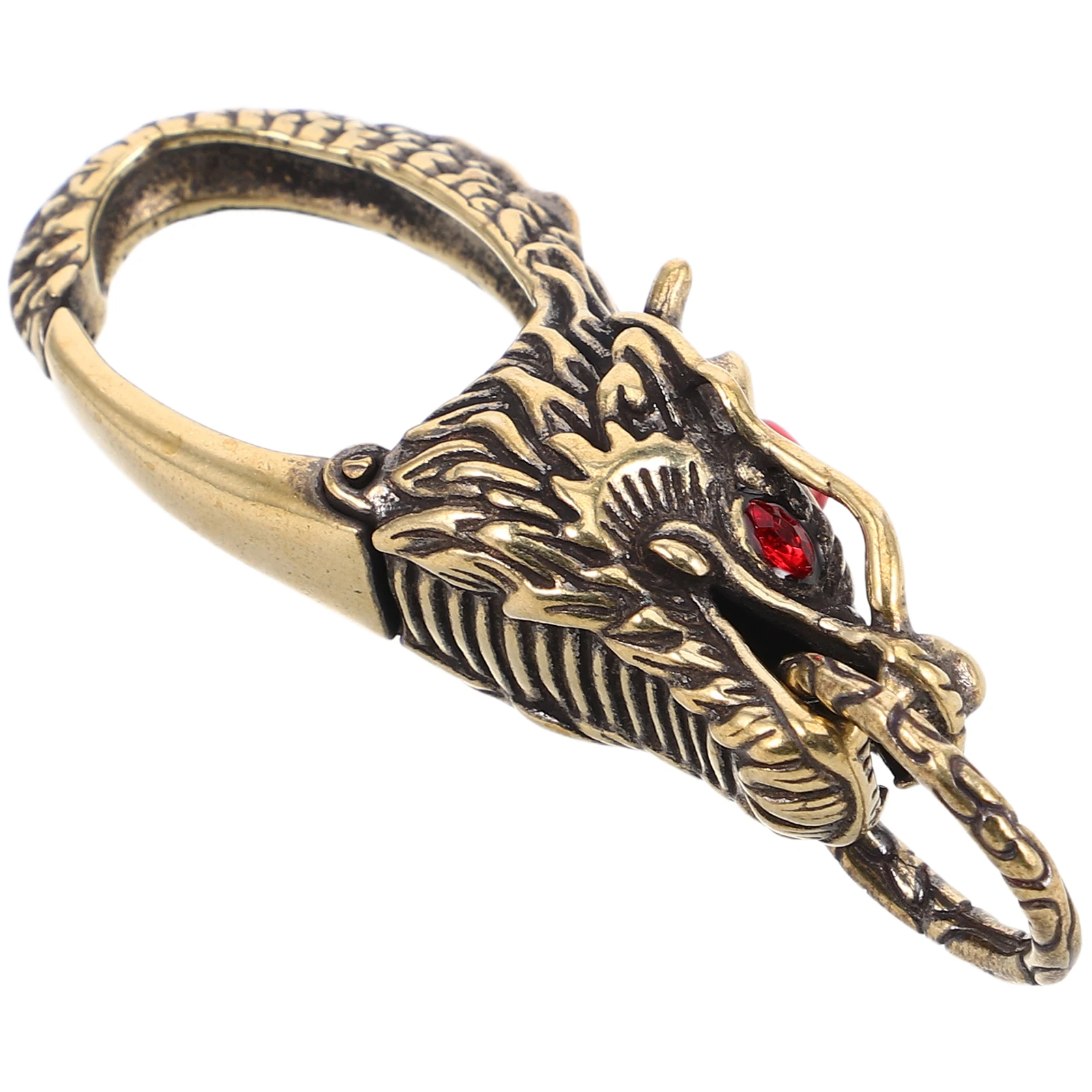 

Retro Dragon Head Keychain Vintage Copper naments Bag Pendant Keyring Decorative Accessories Lovers Gift Ideas Durable Brass