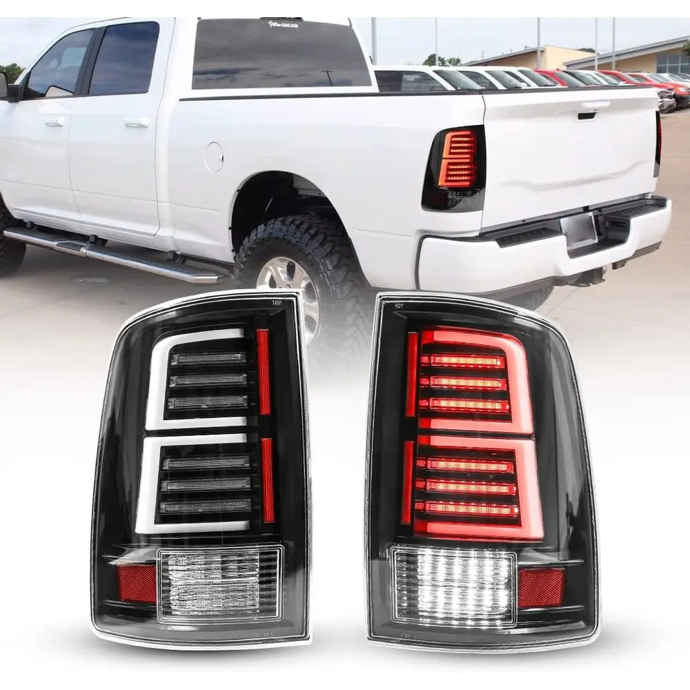 

Полностью светодиодные задние фонари для Dodge Ram 1500 2500 3500 2009-2018 годов выпуска, задние габаритные огни, последовательные ДХО, указатели поворота, автомобильные стоп-сигналы