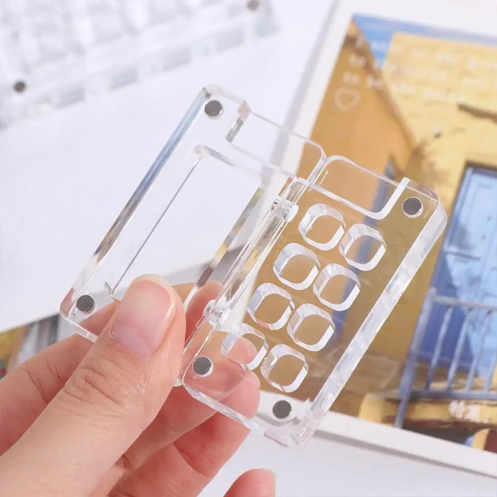 Товары для творчества, акриловая палитра акварельных красок, 8/15 сетка, мини-коробка для пигментов для красок с зажимом, портативная пустая коробка для красок художника