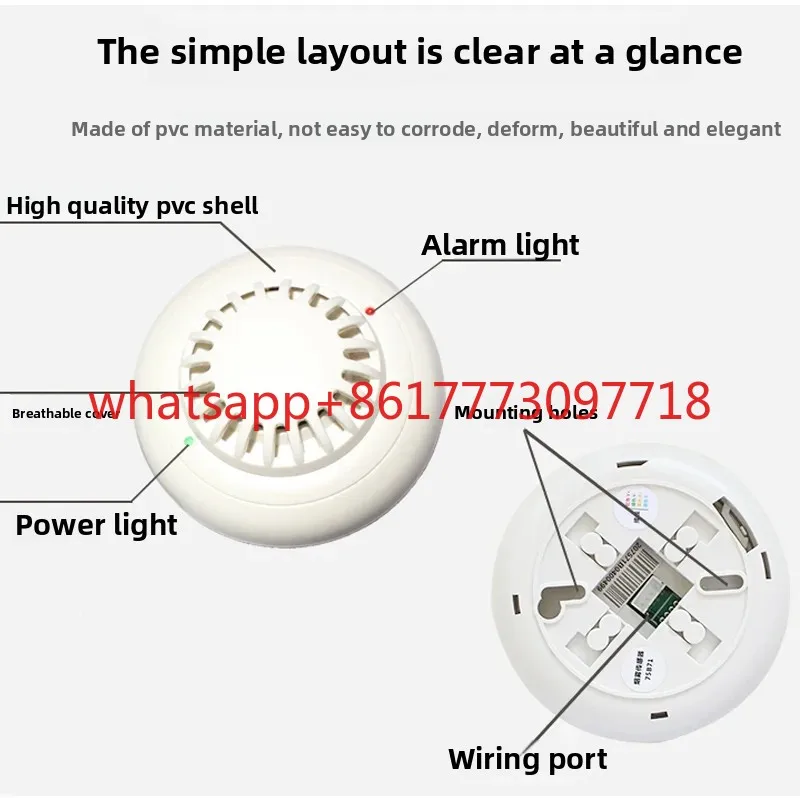 Sobo Ceiling Smoke Detector Smoke Sensor RS485 Current and Voltage 2000ppm
