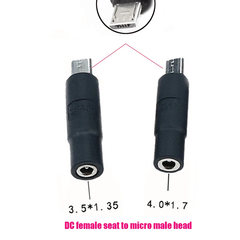 Cltgxdd USB Micro Male To DC Round Hole Pin 3.5*1.35/4.0 * 1.7mm Female Socket/male 1Piece Mobile Phone Power Adapter Connector