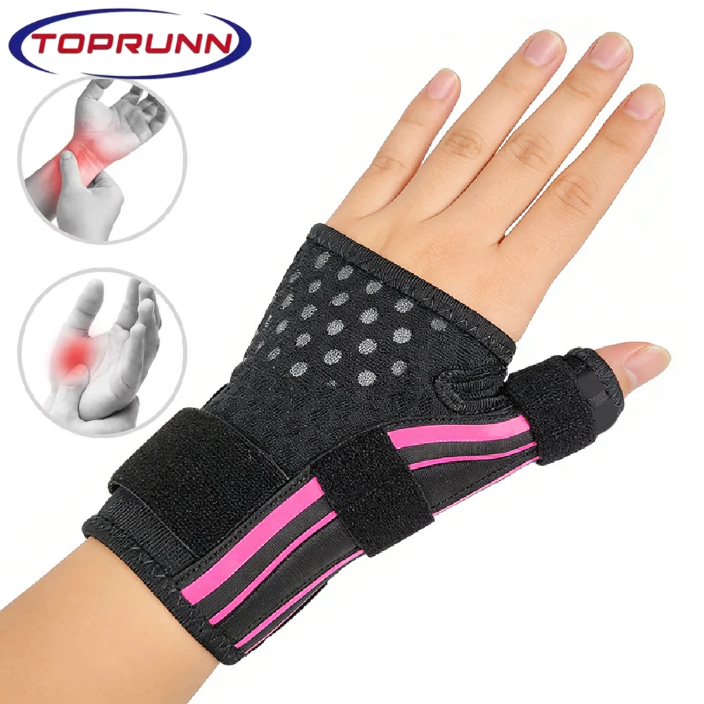 1PCS Thumb Spica Splint Wrist Brace, Right Left Hand Adjustable Support Stabilizer for Trigger Thumb, CMC Joint Instability