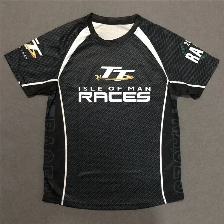 

Isle of Man TT Motorcycle Riding Racing Fast Dry Summer Breathable Casual Outdoor Oversized Short Sleeved T-shirt