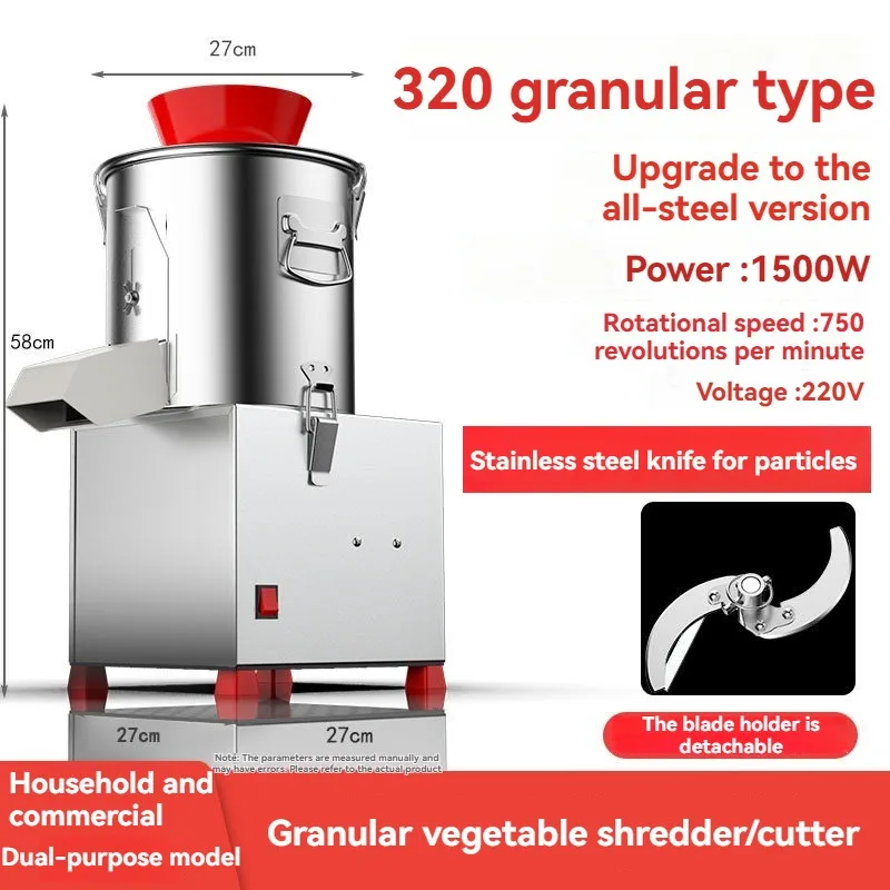 Cortador de Legumes Comercial em Aço Inoxidável Totalmente Automático, Ideal para Uso Doméstico e Restaurantes