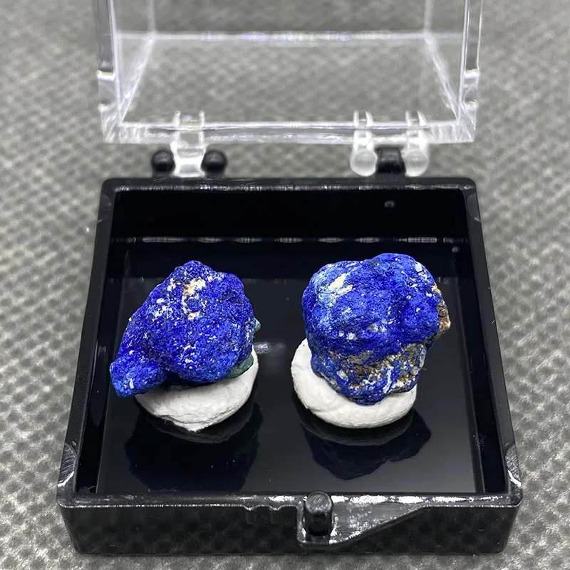 100% Natural beautiful Azurite and Malachite symbiotic mineral specimen crystal Stones and crystals Healing crystal Box:35mm