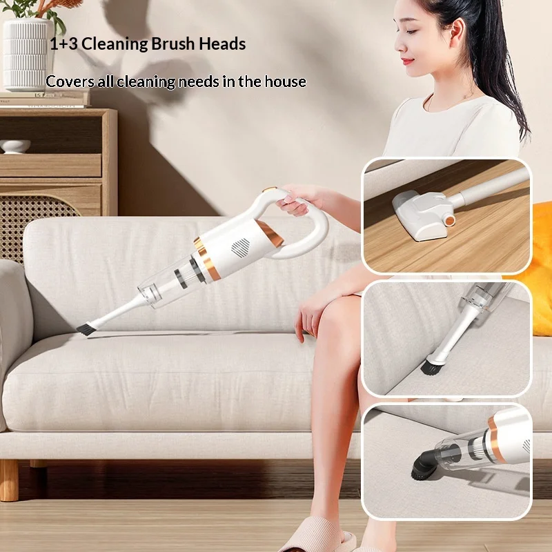 Cross-border New High-power Handheld Household Car Vacuum Cleaner Dual-use Wireless 8000 Airwatts Brush Motor Powerful Dust Mite