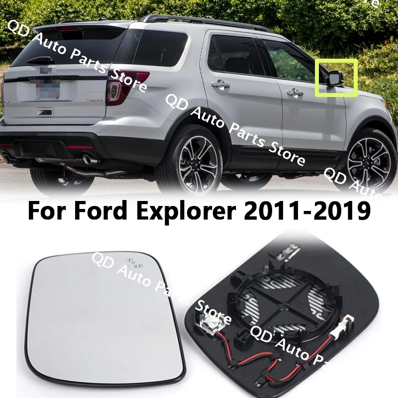 

For Ford Explorer 2011-2019 With Blind Spot Heat Reversing Mirror Reflector Rearview Mirror Lens Glass BB5Z17K707D BB5Z17K707P