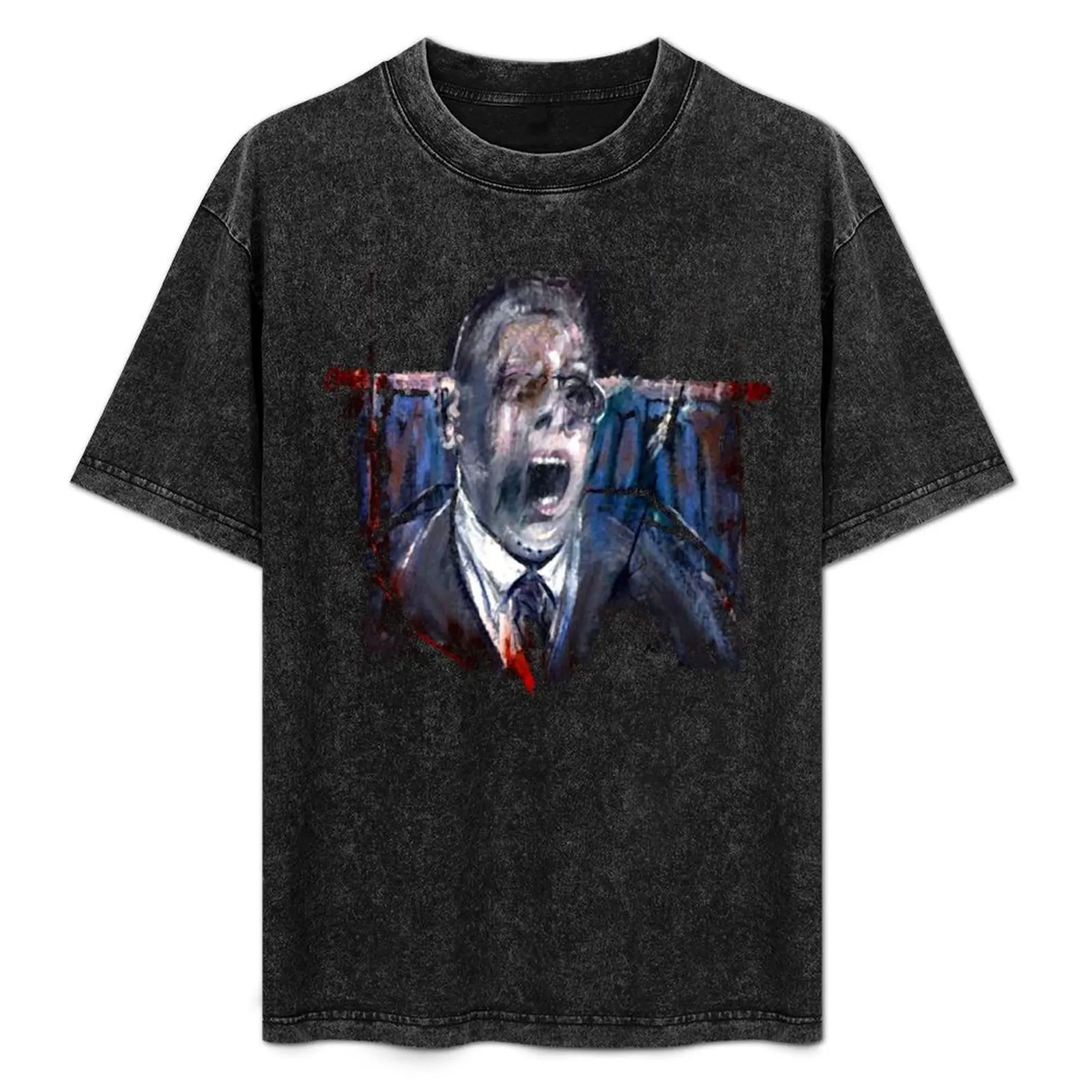 Francis Bacon Screaming Business man in suit office angst existential painting art lover gift t shirt or mask T-Shirt