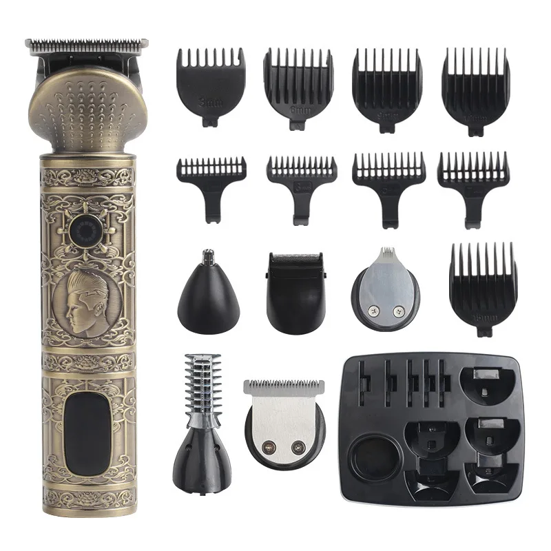 

Cross-border New Rechargeable Electric Haircut, Nose Hair Trimmer Set, Electric Fader Engraving Whitening Haircut Fader