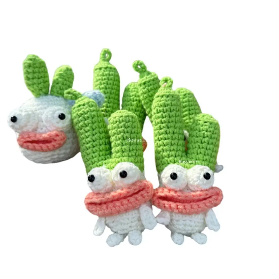 

Hand-knitted Garlic and Scallion Car Key Chains Pendants Ornaments