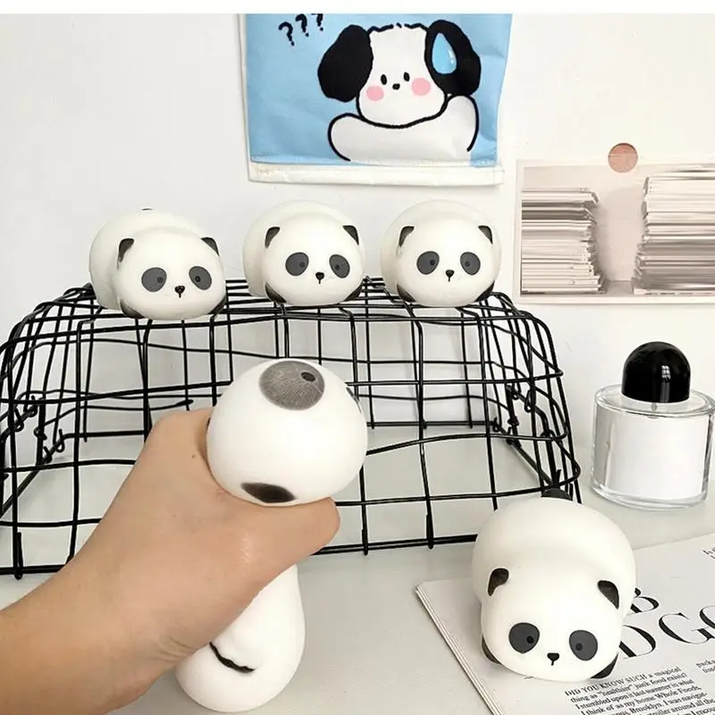 Panda Stress Ball Panda Shape Stress Dough Ball Fidget Toys Sensory Toys Stress Relief Hand Toy For Kids And Adults