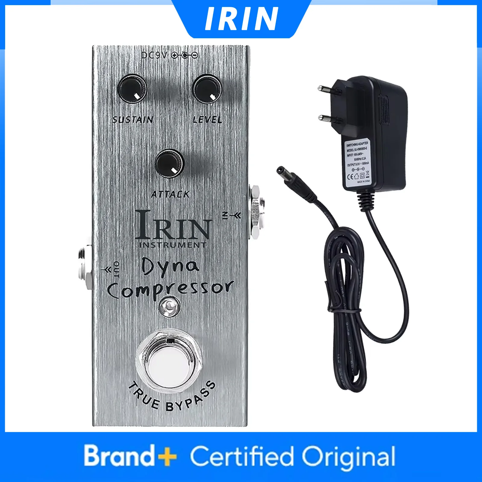 

Педаль эффектов для гитары IRIN AN-06 Dyna Compressor с функцией True Bypass, регулировкой уровня сустейна и аттаки, аксессуары и запчасти для электрогитар