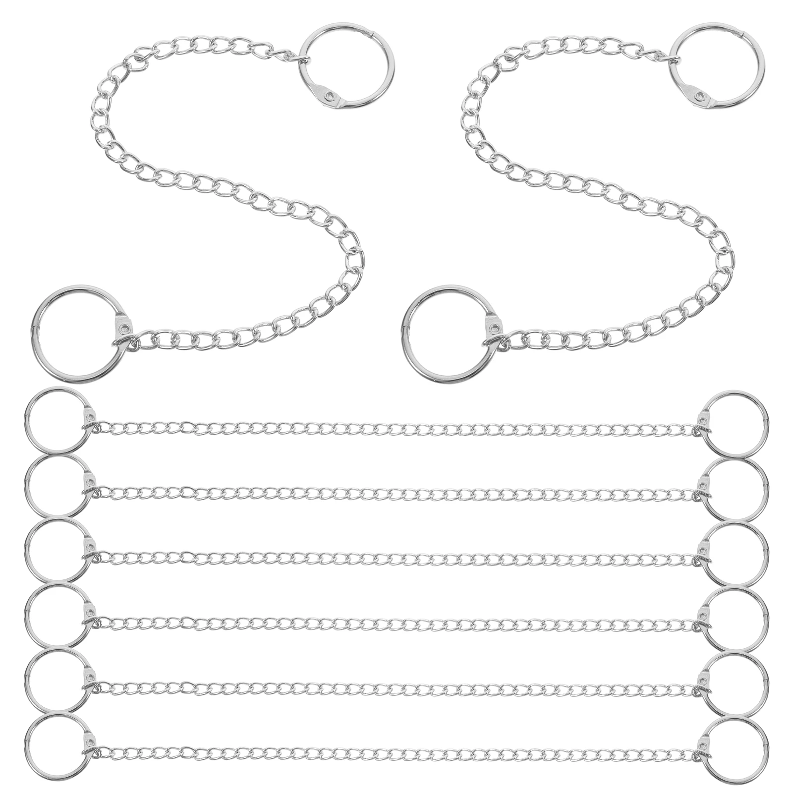

10 pcs Metal Hanging Sturdy for Tag Tree Label Parking Sign Silver Craft Chain Bird Feeder Flower Basket Ceiling Door
