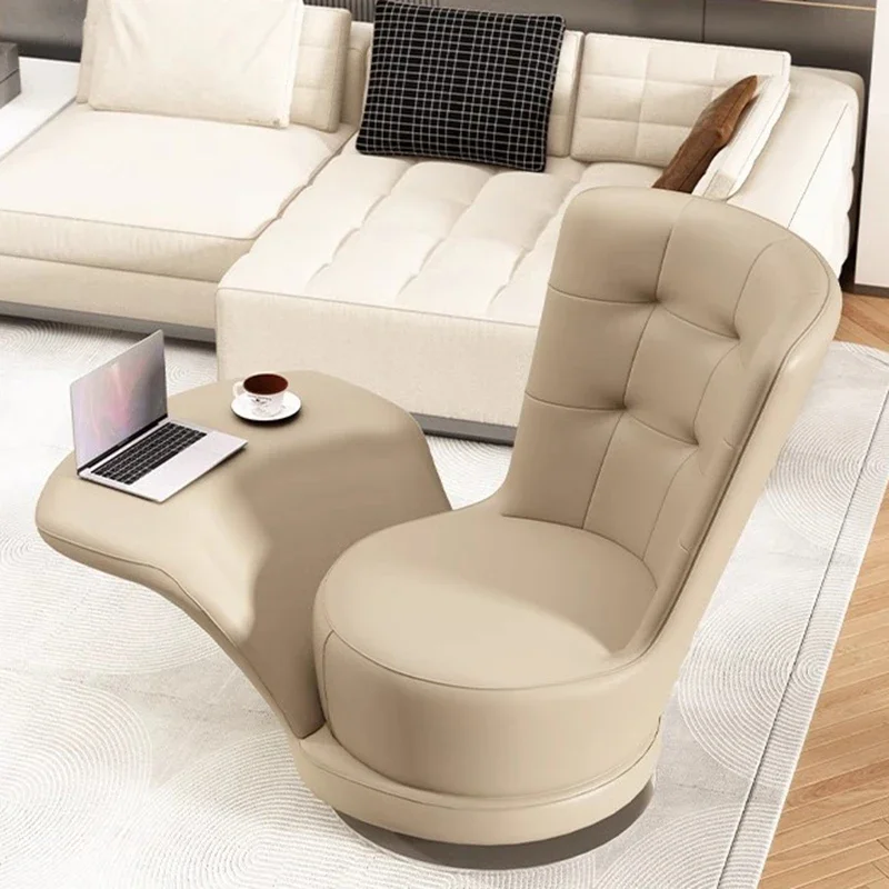كرسي غرفة المعيشة الدوار من الجلد، كرسي دوار كبير الحجم باللون الأسود الحديث، أثاث منزلي فاخر للاسترخاء من Mecedora Adultto #3