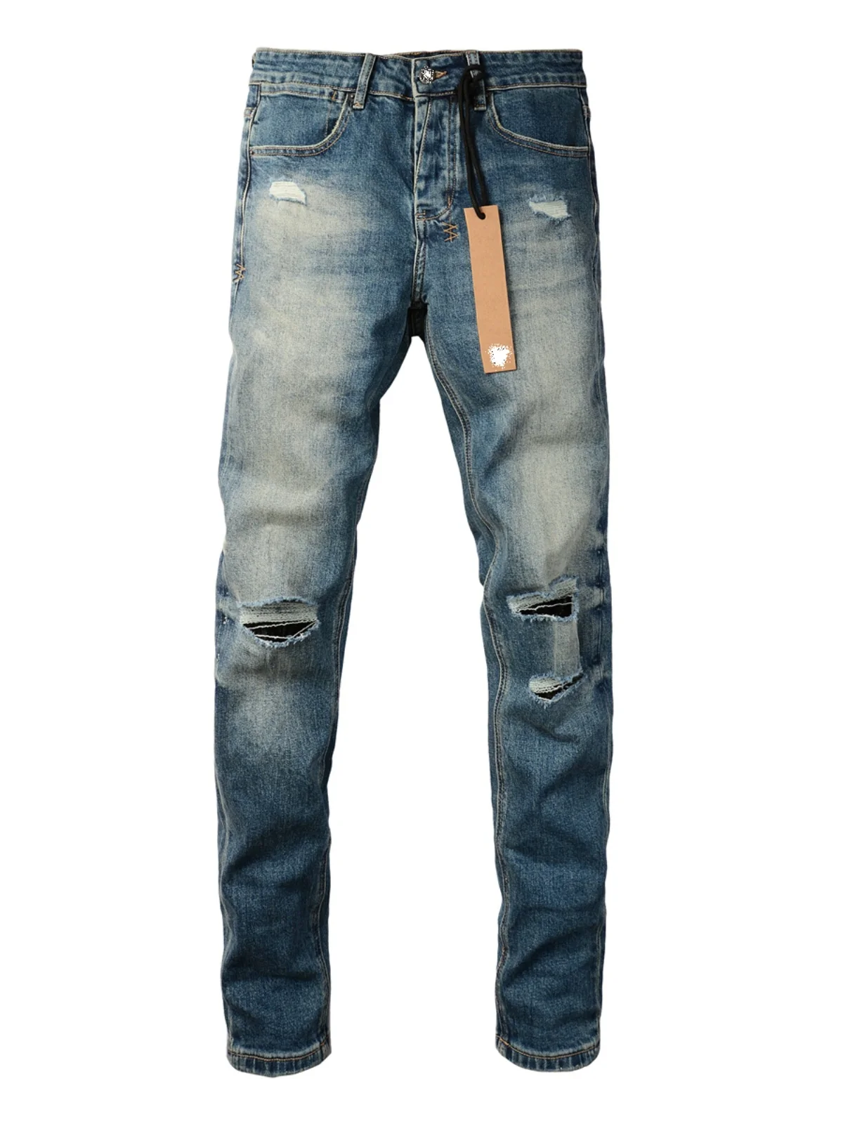 

Мужские джинсы-скинни American High Street, износостойкие, для повседневной носки, в городском стиле, молодежные, цвет «стон-вейд»