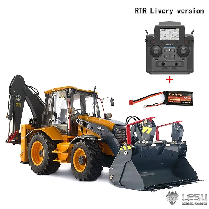 1/14 RTR LESU Aoue BL71 Backhoe Loader Metal Radio Control Construction Vehicle RC Wheeled Forklift Flysky PL18EV LITE Excavator