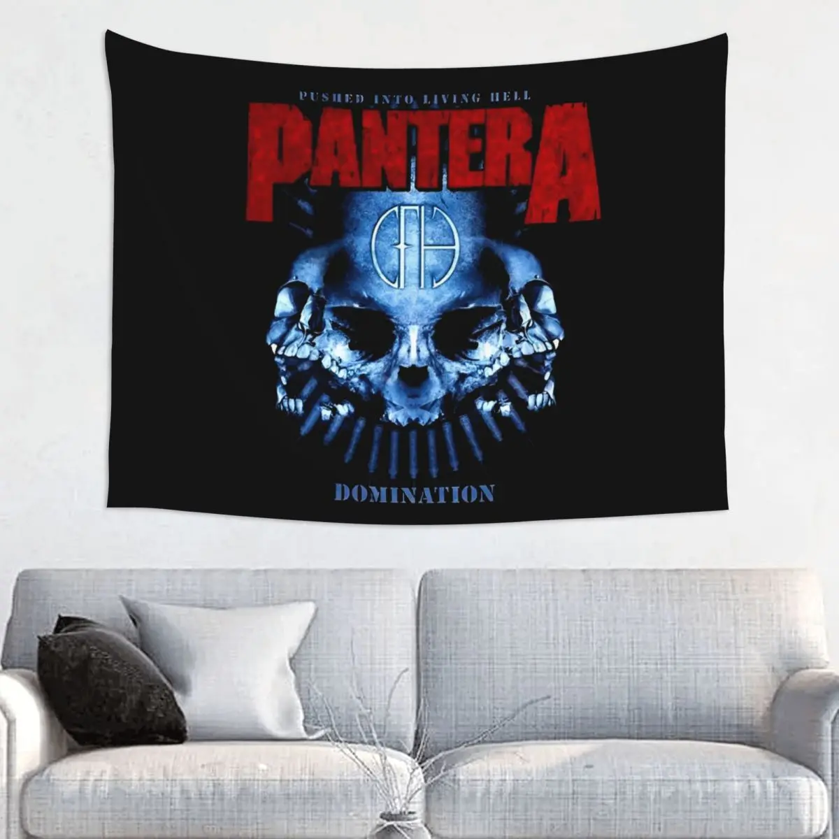 

Гобелен с черепом Panterad, хиппи, полиэстер, настенный гобелен, рок-группа, декор комнаты, пляжный коврик, колдовской настенный гобелен