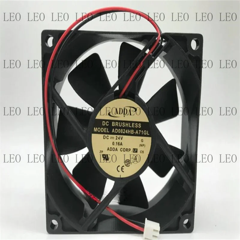 MY For  ADDA 8025 AD0824HB-A71GL DC24V 0.16A  8cm two-wire cooling fan