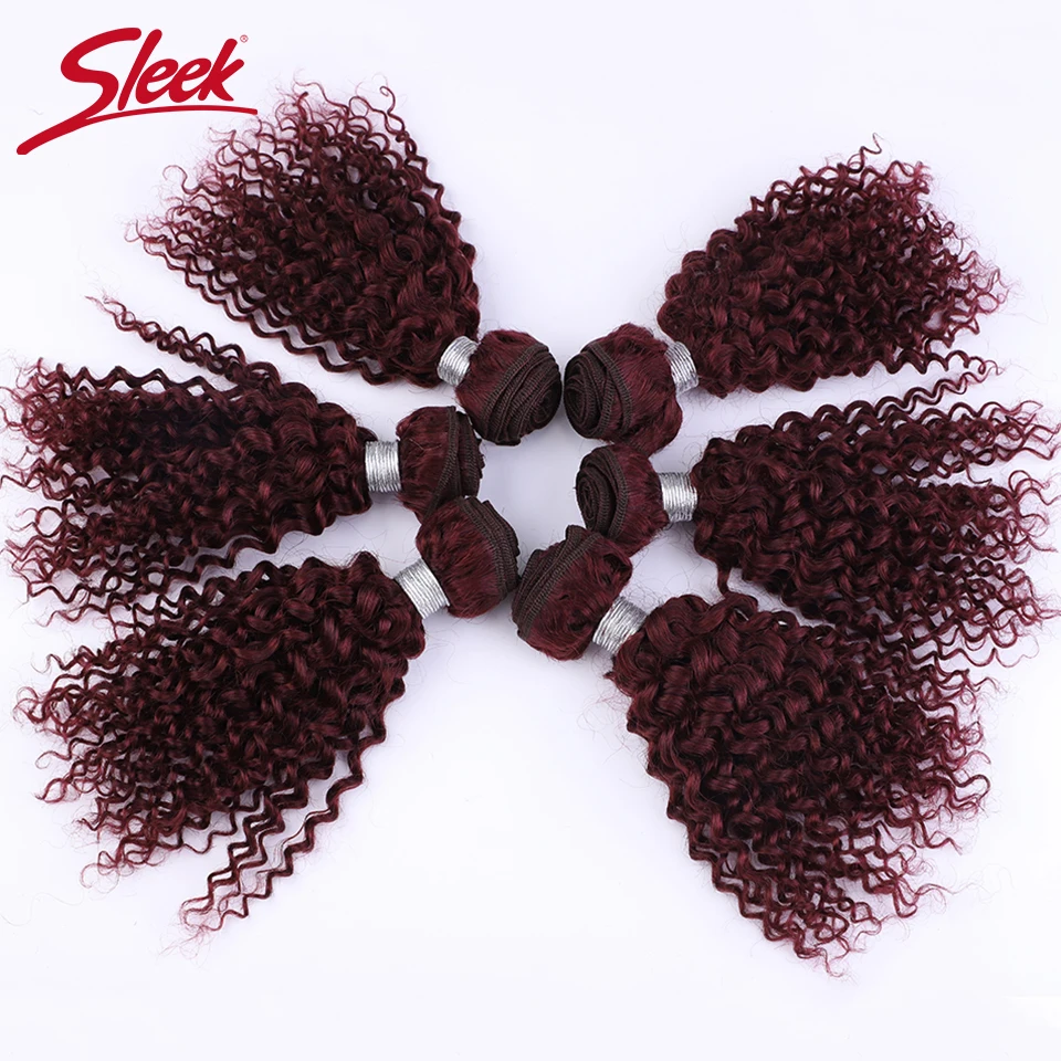 Grande Vendita Peruviano Crespo Riccio Fasci di Capelli Umani 6 Pz 99J Jerry Ricci Estensioni Dei Capelli Umani 100% Fasci di Capelli Umani di Remy