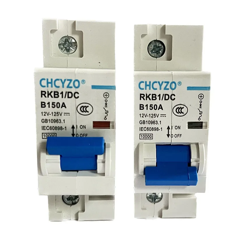 1P/2P DC circuit breaker 80A 100A 125A 150A 200A 250A current protection switch for 12/24/48/120V solar cell RV yacht battery