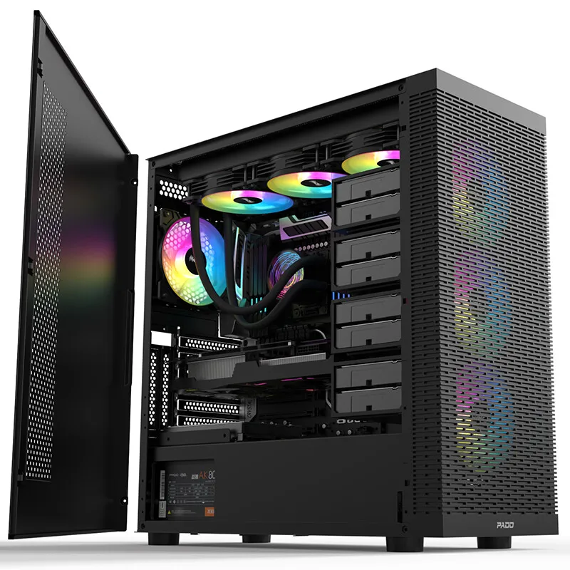 F20/F10 قرص صلب أسود متعدد البت E-ATX صندوق الإطار الرئيسي للكمبيوتر خادم تخزين برجي كامل