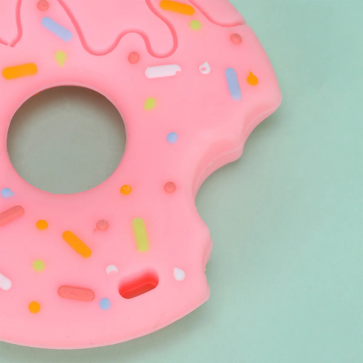 

1 шт., 3D прорезыватель для пончиков, розовый, для младенцев, для моляров, привлекательный внешний вид, удобный дизайн, мягкие поверхности, чувствительность цвета