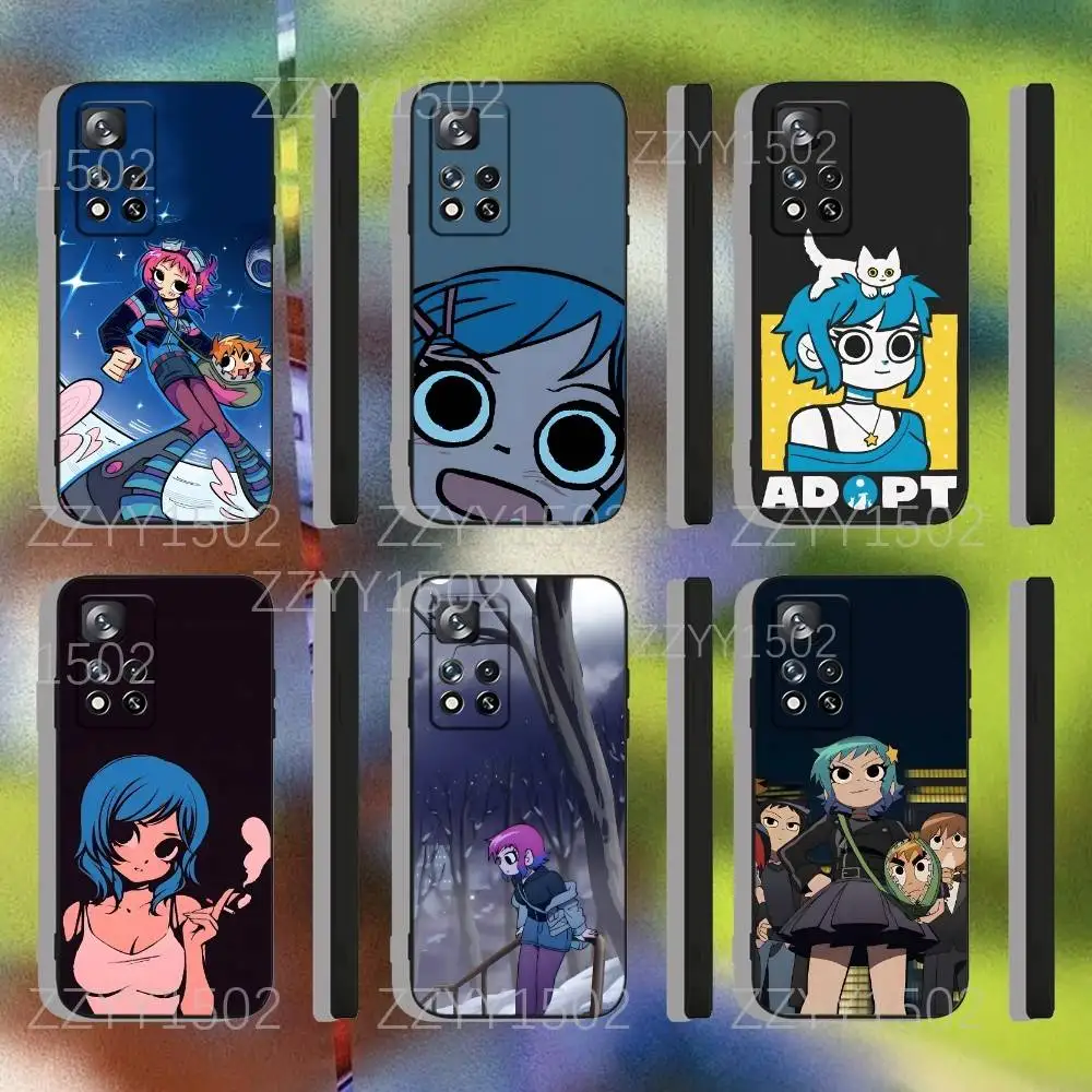 

S-Scott Pilgrim Ramona Flowers Phone Case For Samsung S25,S24,Ultra,S20,S30,Plus,S22,S23,Ultra,Plus,5G Black Silicone Soft