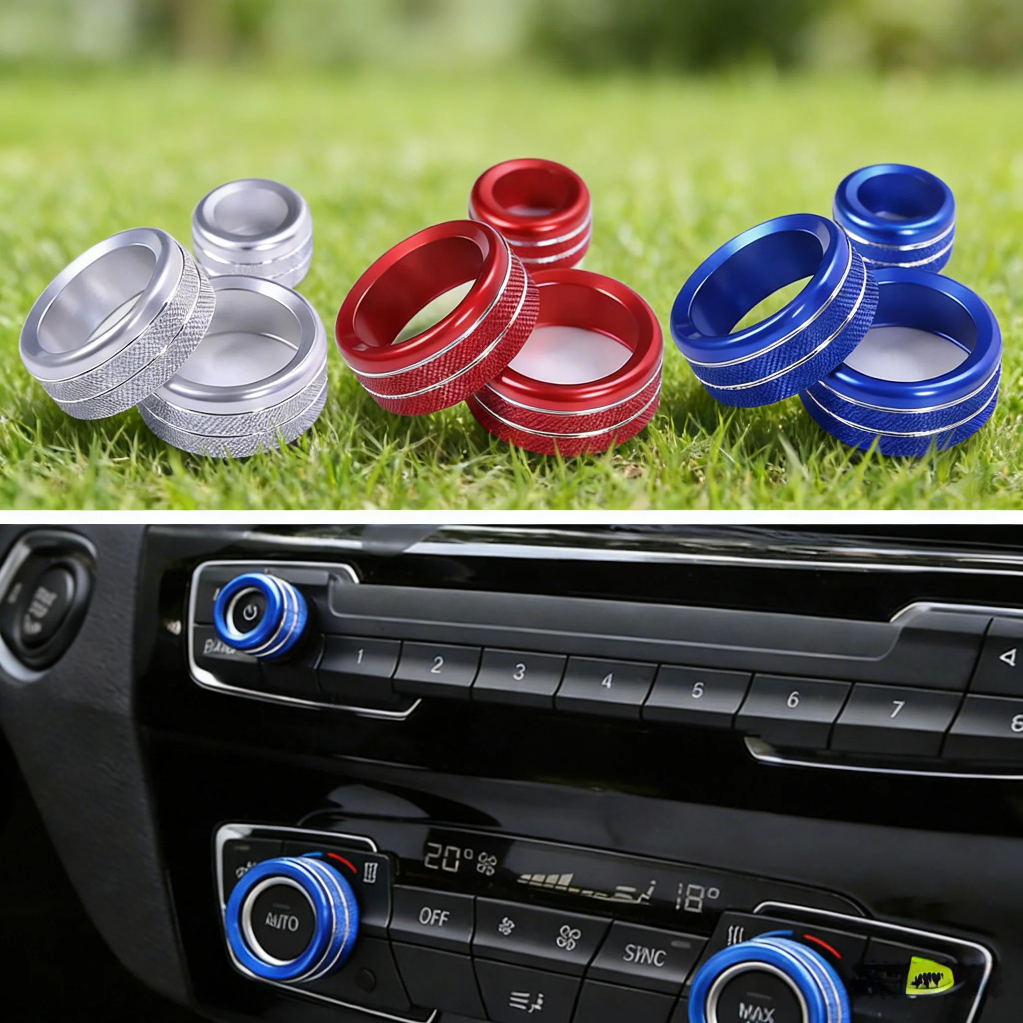 

for BMW 1 2 3 4 Series Air Conditioning knob ring Knob Decoration Automotive Air Conditioning Knob Volume Control Trim Ring