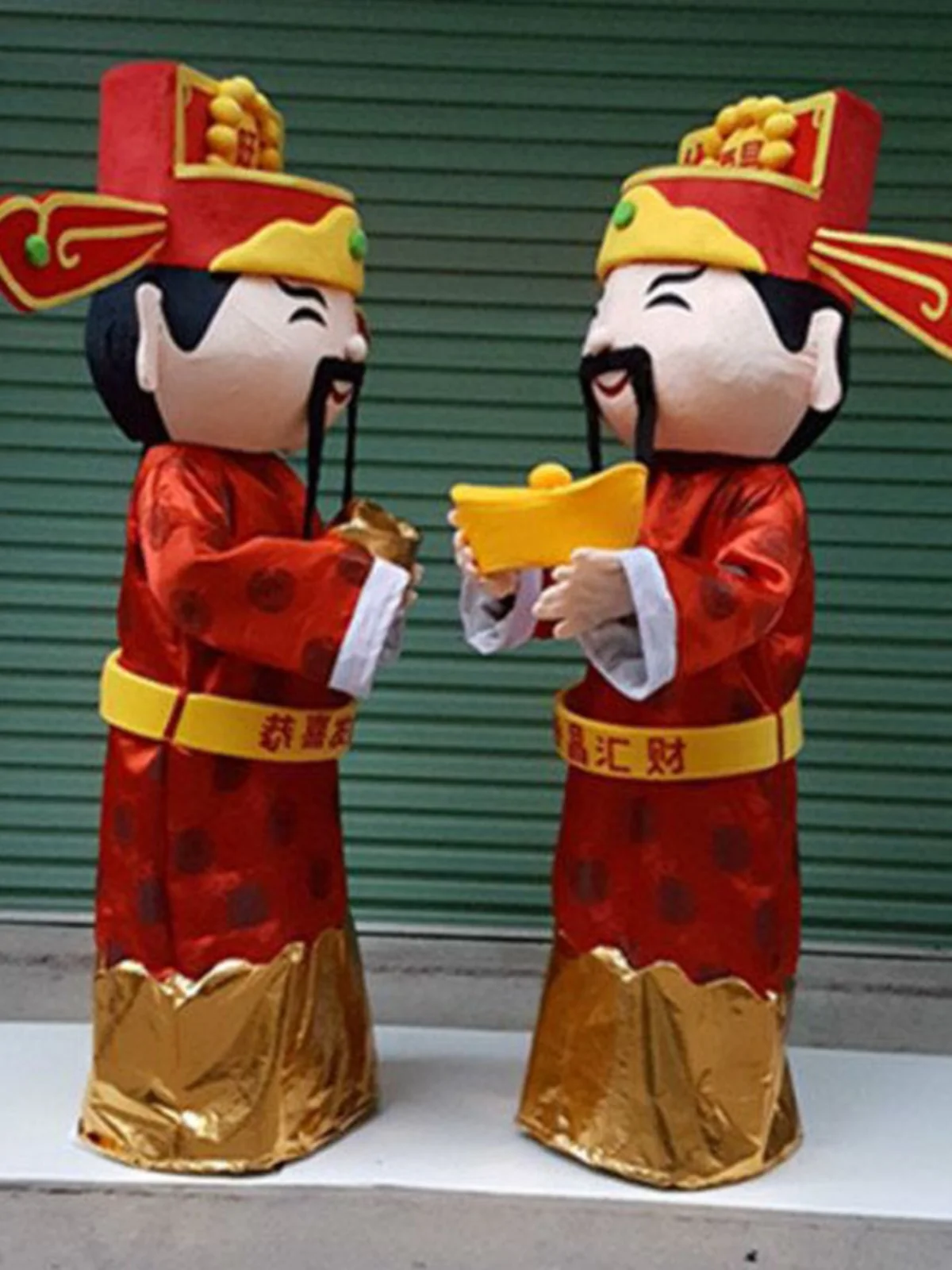 Christmas Chinese New Year God Of Fortune Mascot Costume For Adult Size God Of Wealth Mascot Costume New Year Cosplay Mascot