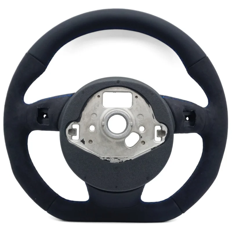For Audi A4B8S standard semi-suede dark blue thread steering wheel without buttons and paddle shifters