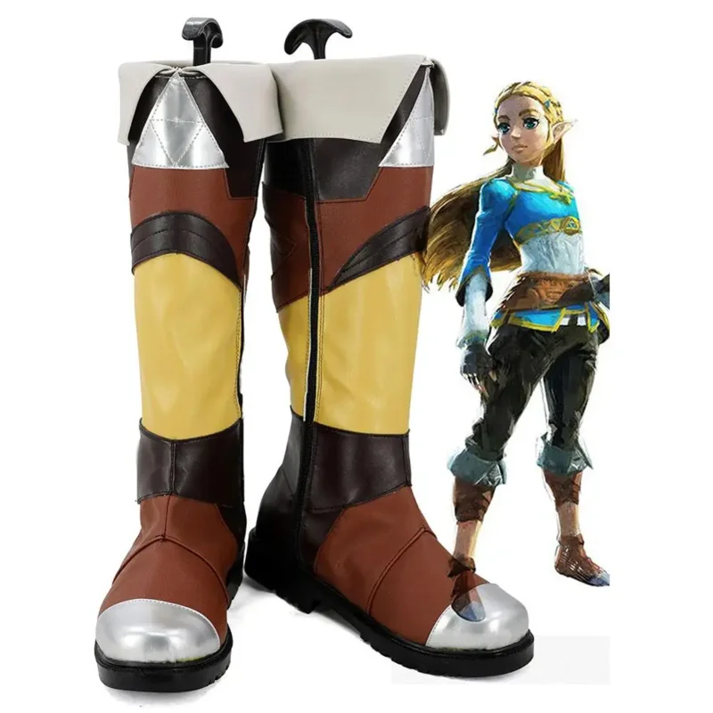 Breath of the Wild Princess Link Cosplay Shoes Boots For Adult Men Women Halloween Carnival European Size