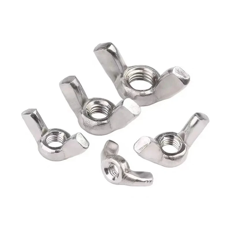 GooBetter 304 Stainless Steel Wing Nuts 50~500Pcs M4 M5 M6 M8 Butterfly Nut, Hand Twist Tighten Hardware Nuts Butterfly Assorted