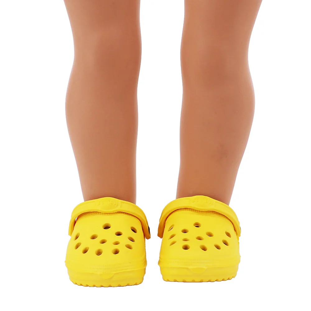 Plastic Sandals for 18 inch Girl American & 43 Cm Born Baby Reborn Doll Shoes Clothes Accessories Slippers,Our Generation Gifts