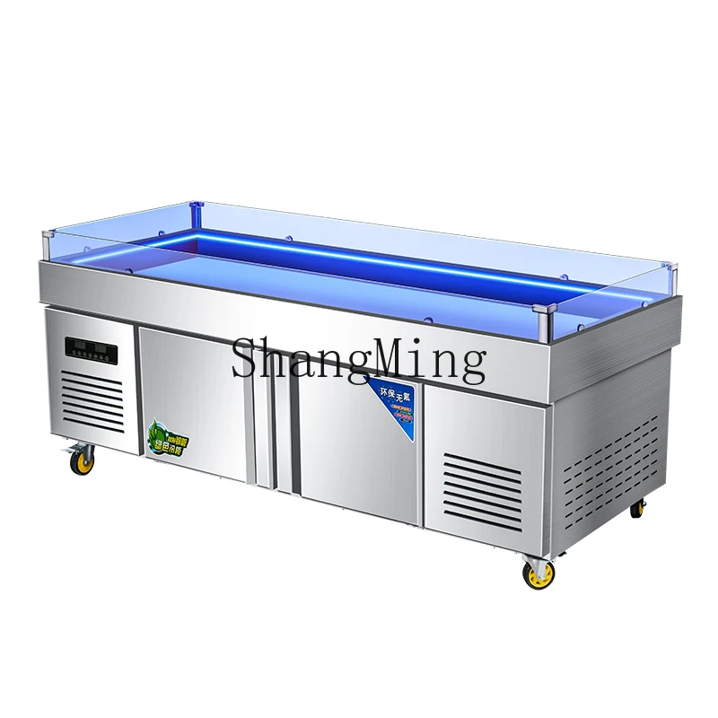

ZYY commercial supermarket chilled table buffet a la carte cabinet horizontal fresh-keeping cabinet freezer