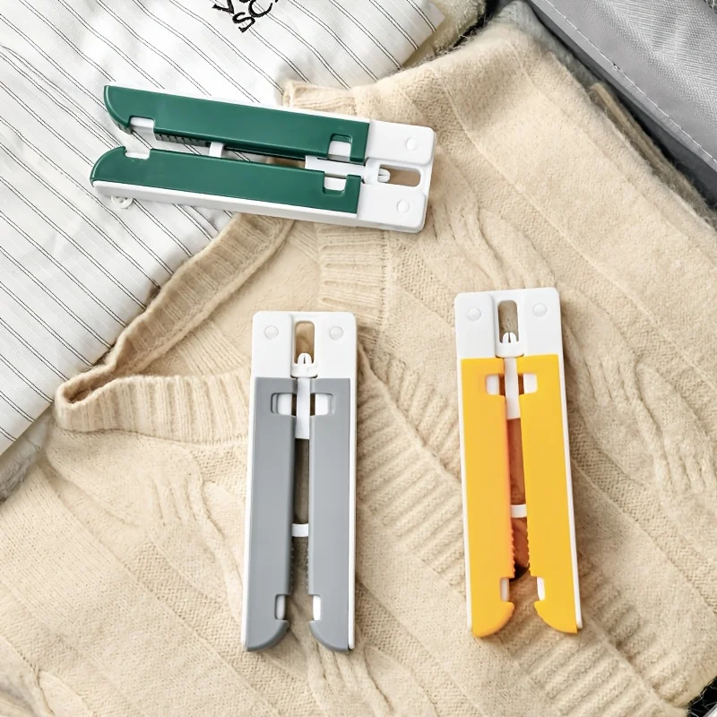 Portable Foldable Clothes Hanger Travel Retractable Anti Slip Plastic Garment Hangers Lightweight Collapsible Clothing Rack