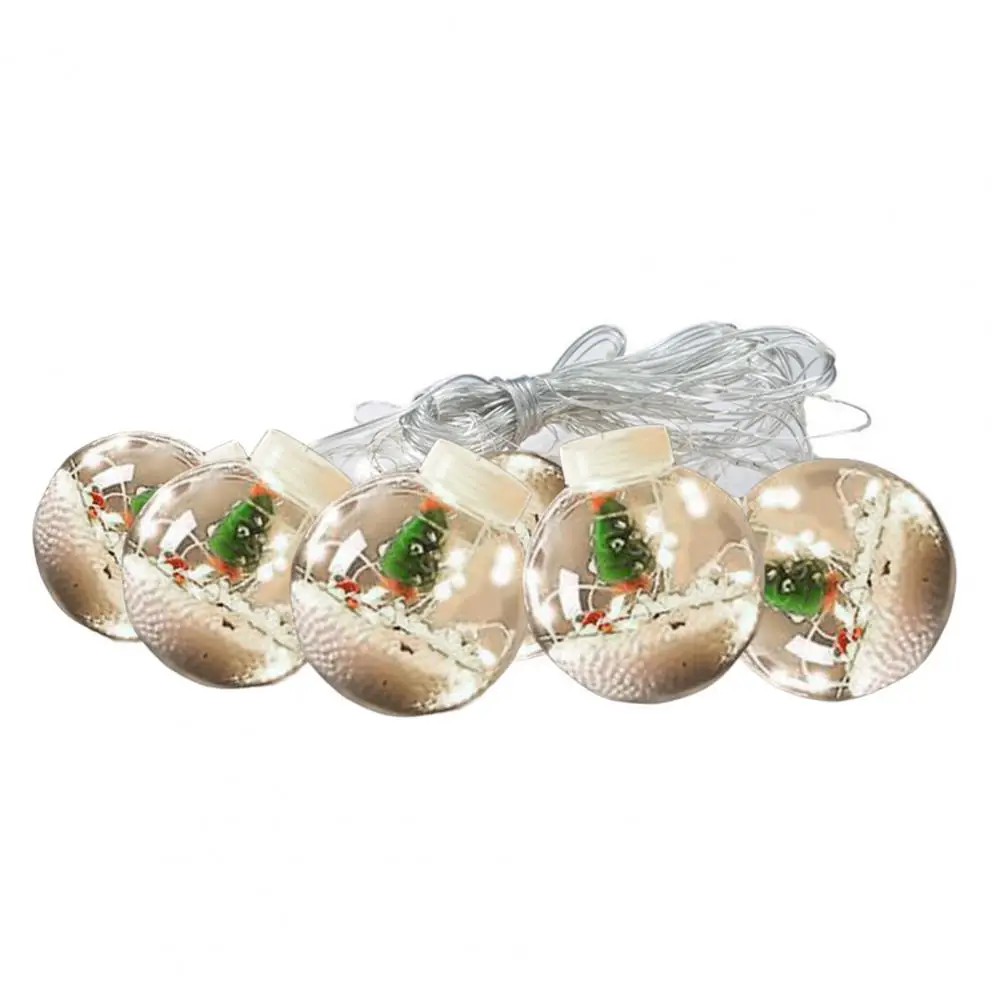 Guirnalda de luces LED con forma de bola de deseos, adorno de dibujos animados, ahorro de energía, no deslumbrante, mejora la atmósfera, alambre de cobre, navidad