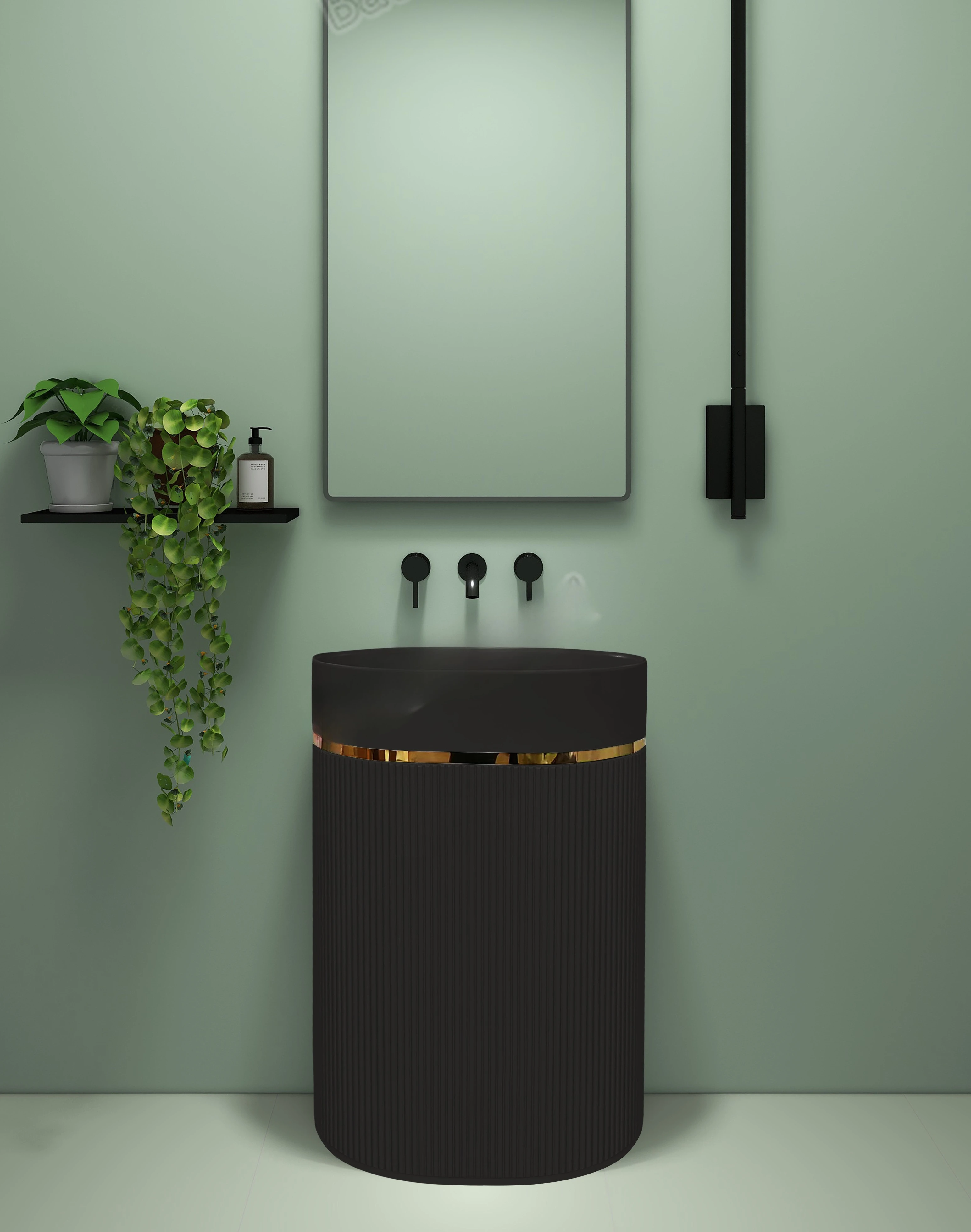 Luxury modern high-quality environmentally friendly artificial stone integrated bathroom independent basin wash basin outdoor us