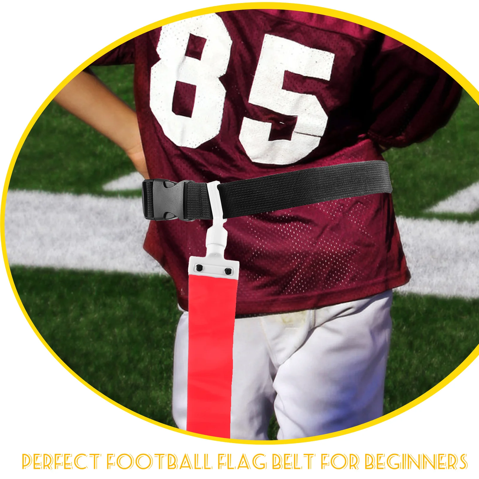 Football Waist Flag Belt Adjustable Reusable Flags for Outdoor Games Activities Training Capture The Flag Hide-and-Seek