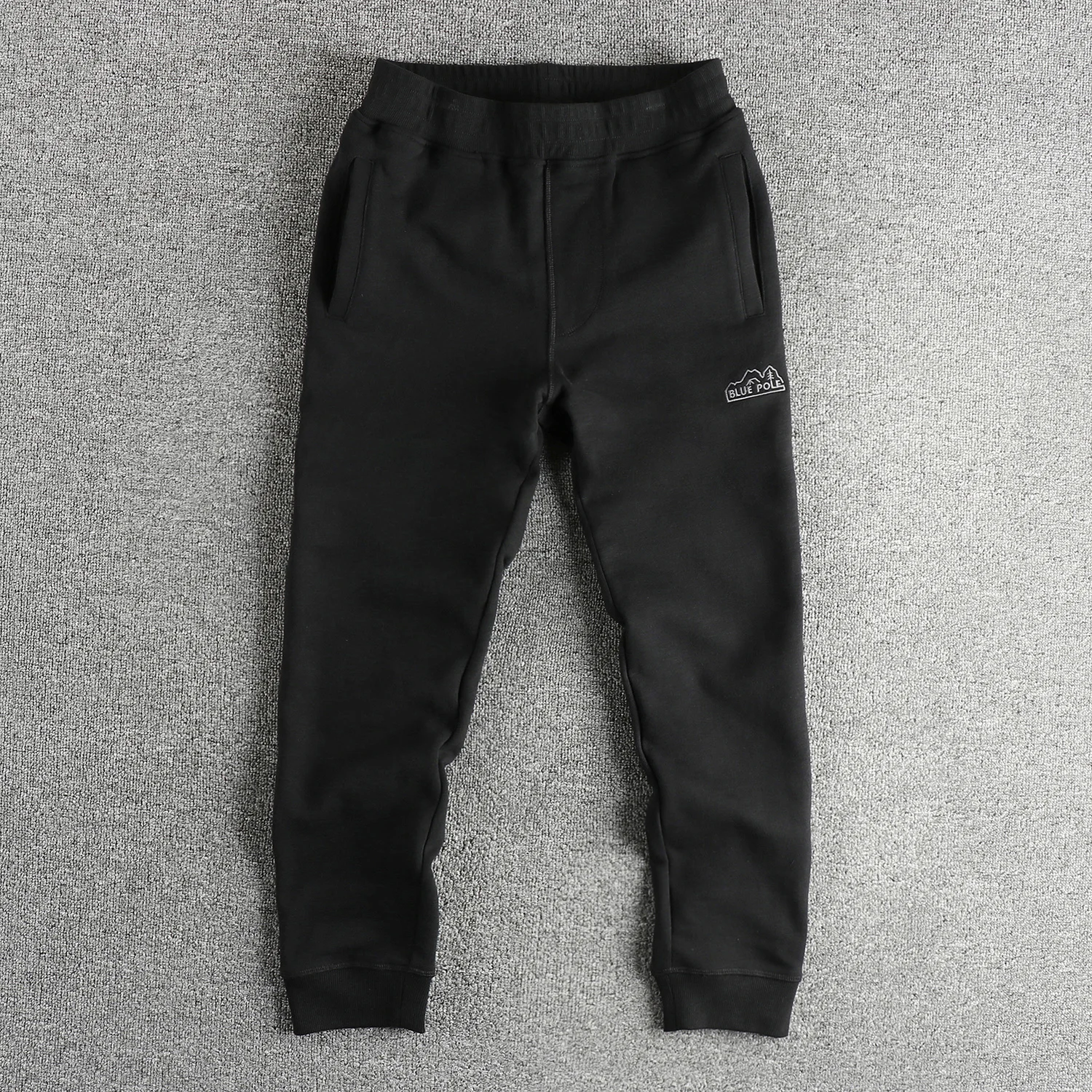 2024 Autumn New American Retro Thick Velvet Letter Embroidery Sweatpants Men\'s Simple 100% Cotton Washed Drawstring Casual Pants