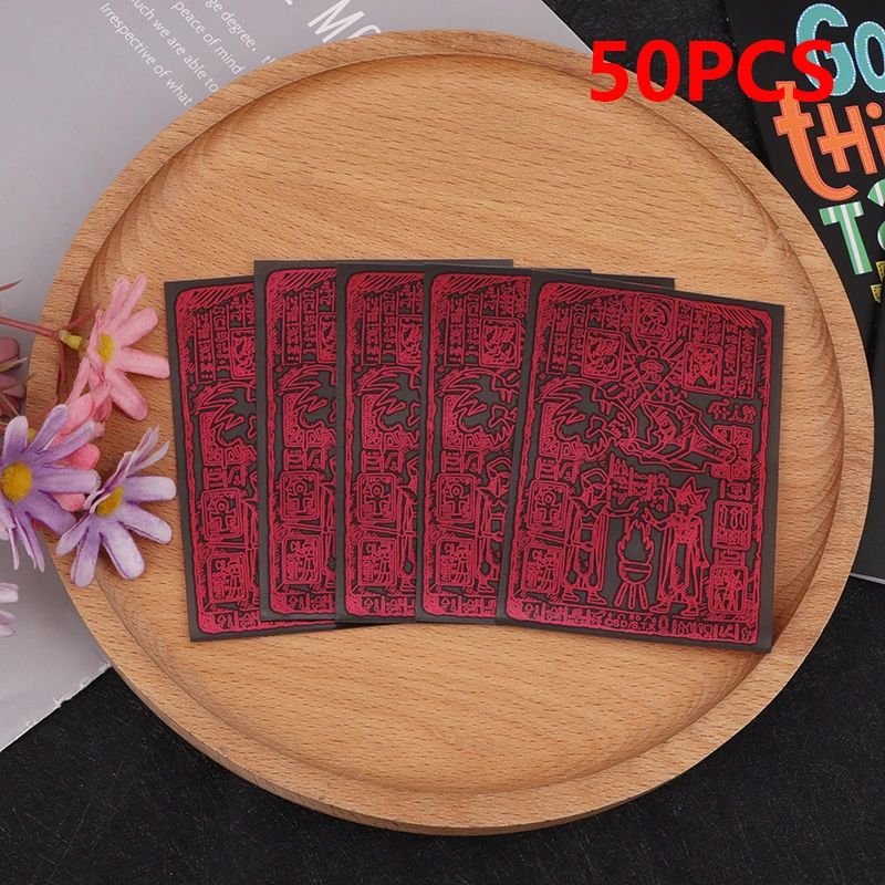 

50 шт./упак. плоская защитная пленка Yugioh, защитный чехол для торговых карт, набор карт Yugioh
