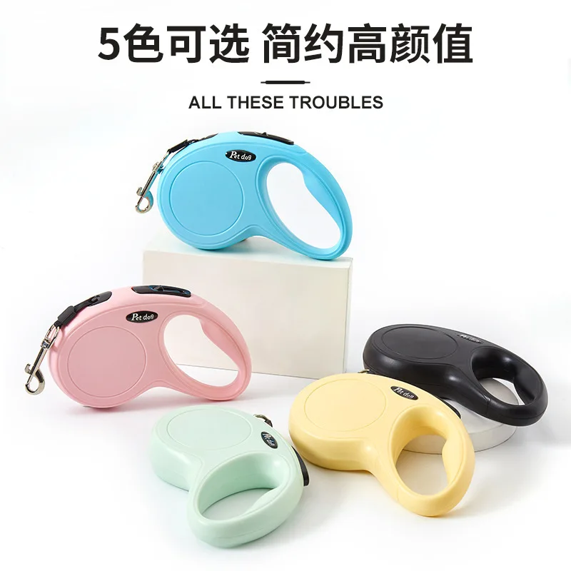 Automatic Retractable Dog Leash Bone Handle Durable Tangle Free Pet Walking Lead for Small Medium Dogs Multi Colors Available