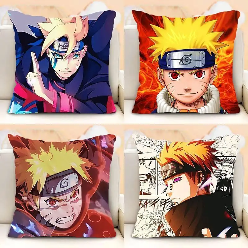 Naruto themed pillow, anime cartoon, fashionable and comfortable, suitable for students' nap, car lumbar support, birthday gift