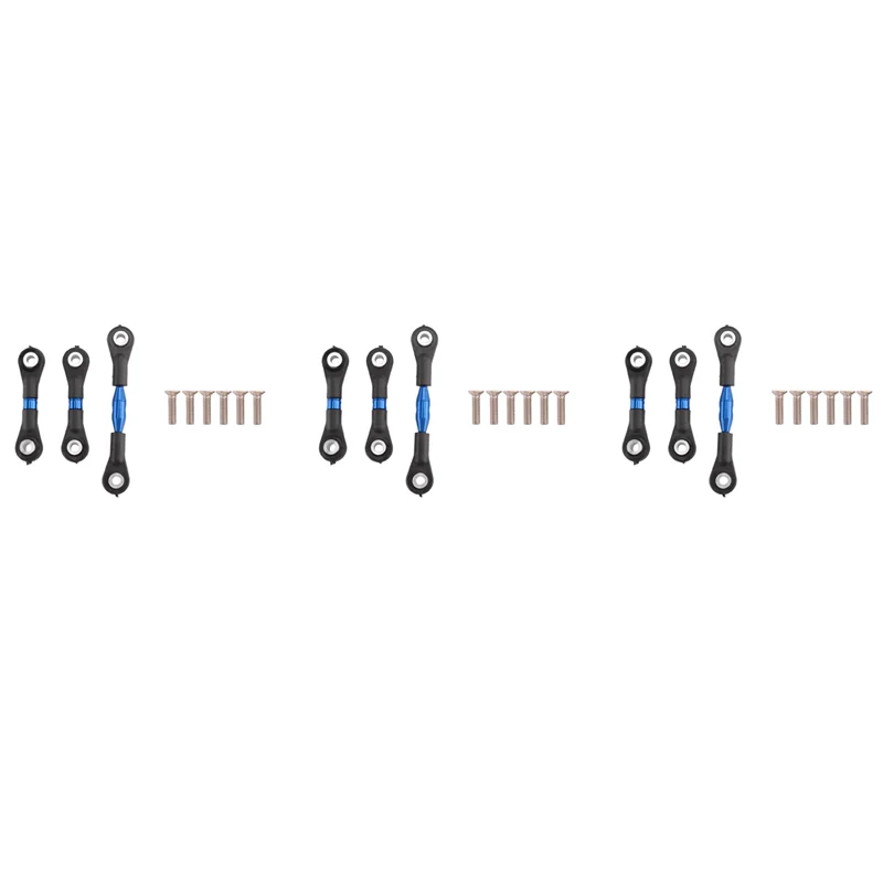 

A63T-9Pcs Metal Steering Rod Link Rod Tie Rod For Tamiya TT-01 TT01 1/10 RC Car Upgrade Parts Accessories,Blue