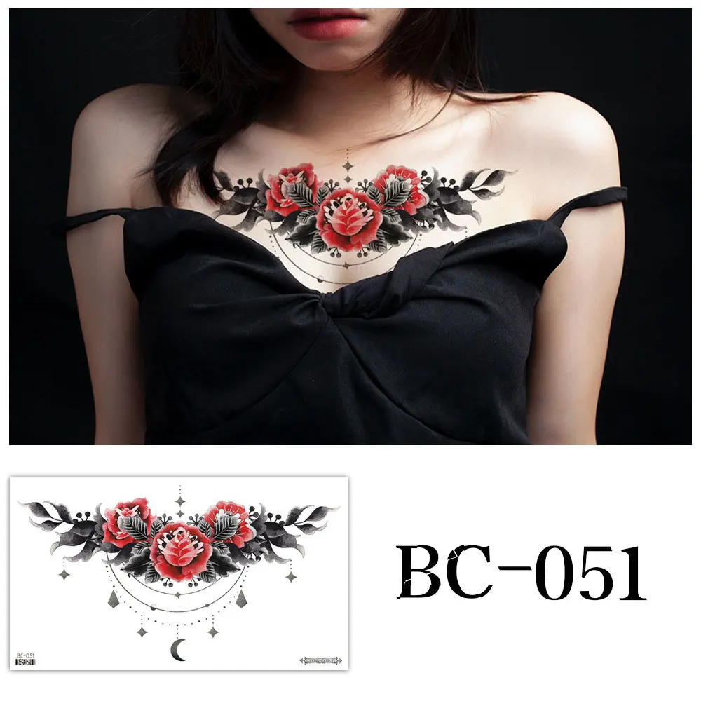 

flower chest Temporary Tattoos,Tattoo Stickers,Waterproof Long-Lasting,Fake Tattoo for Women