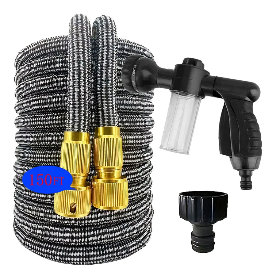 

Гибкие и расширяемые двухцветные ирригационные трубы Garden Magic длиной 25-150 футов, водяные пистолеты высокого давления, для мойки автомобилей и орошения.