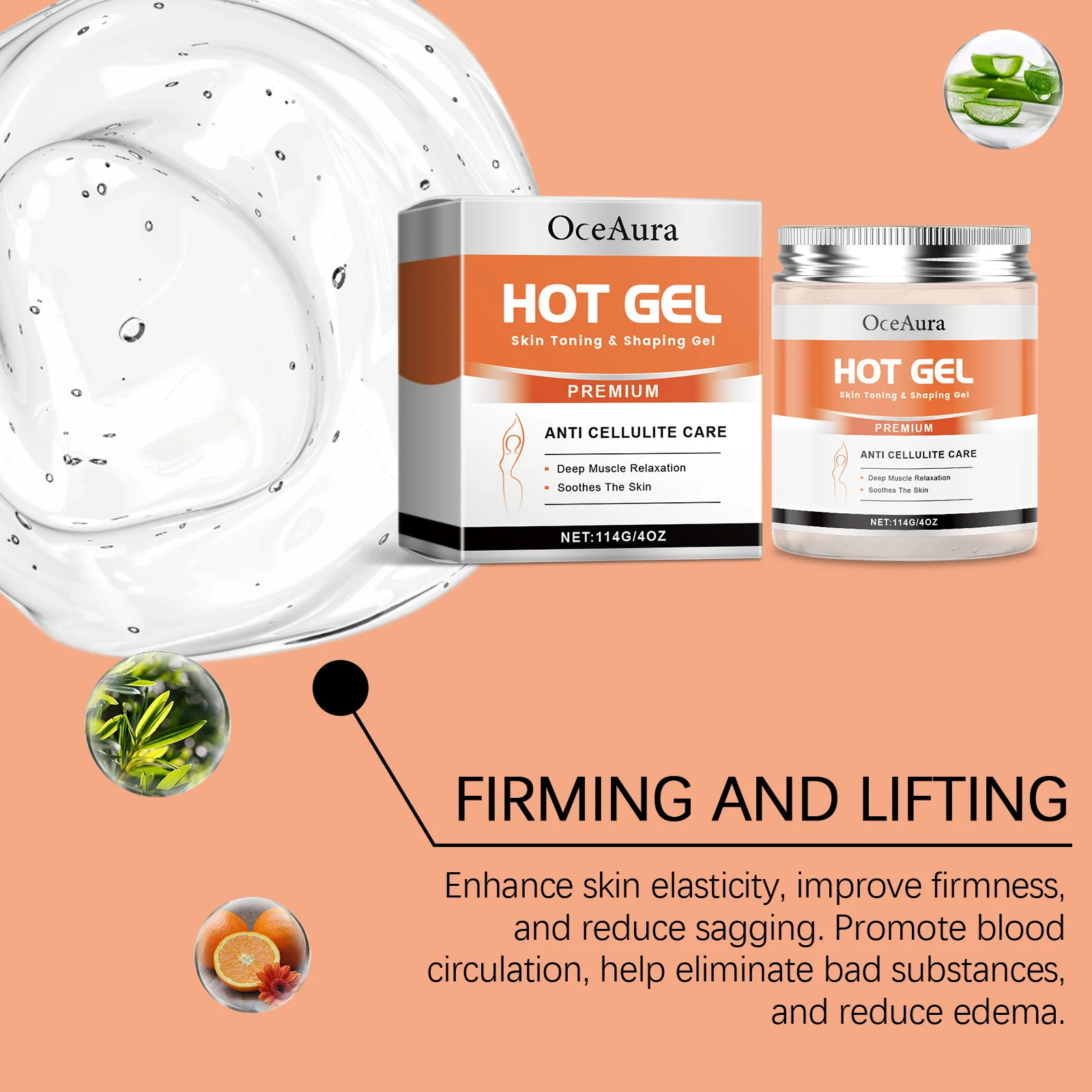 Hot Body Slimming Cream Anti Cellulite Fat Burner Tightens Belly Anti Sagging Sweating Enhancer  Abdominal Muscle Shaping Cream view 4