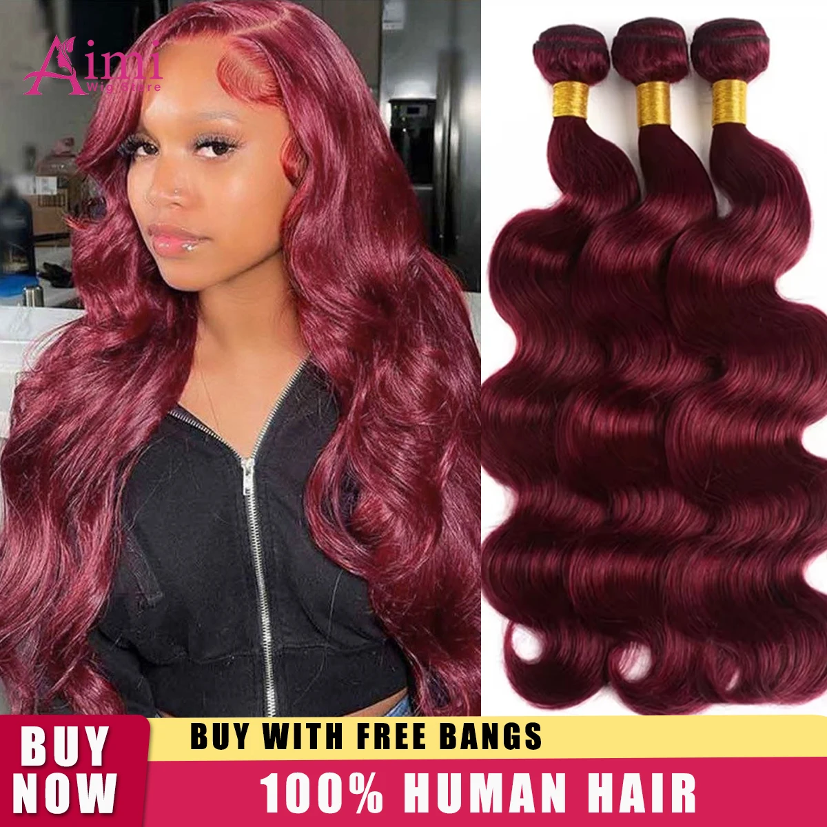 30 Polegada borgonha 99j onda do corpo feixes de cabelo humano 16a cabelo virgem brasileiro macio e sedoso para as mulheres colorido extensão do cabelo humano