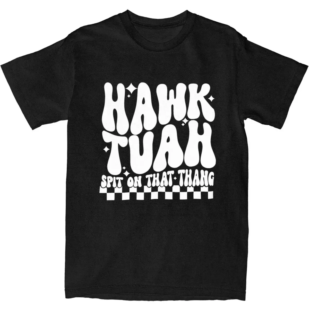 Man T-Shirt Hawk Tuah Spit In That Thang T Shirts Novelty Summer Tees Aesthetic Custom Logo 100 Cotton Tops Gift Idea