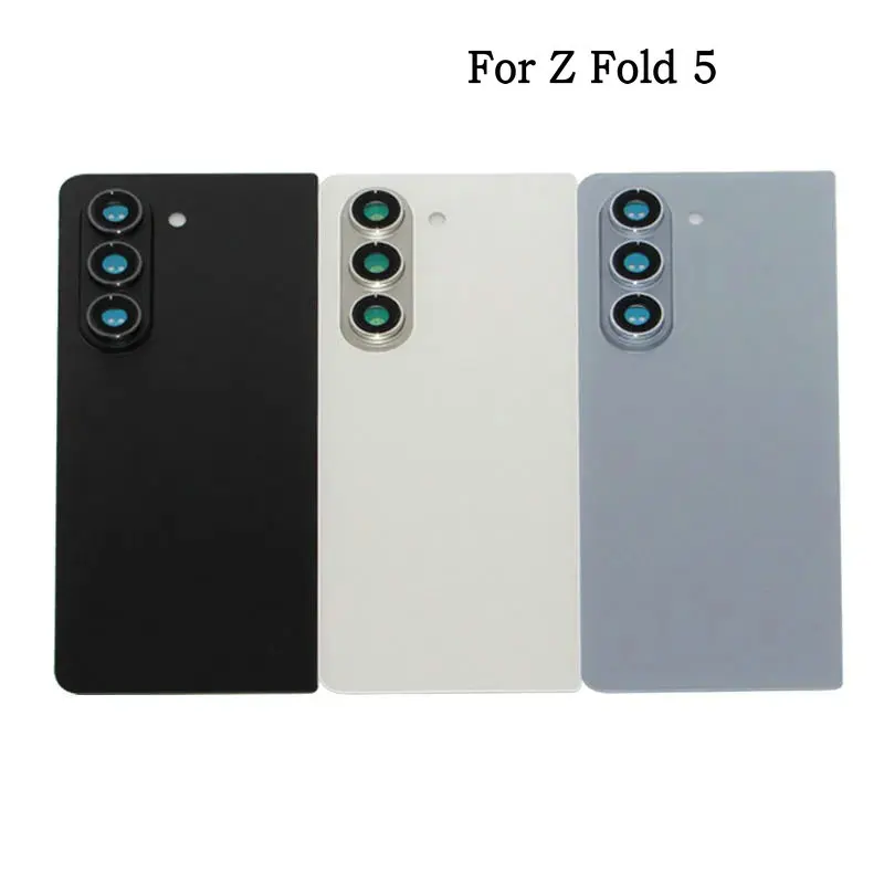 For Samsung Galaxy Z Fold 5 5G F946 Battery Back Cover Glass Panel Rear Door Housing Case With Camera Lens Repair Parts