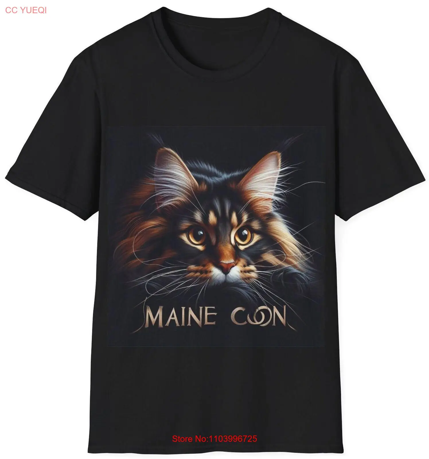 Maine Coon Cat Women T-shirt Cat Tee Cute Cat Shirt Cat Graphic Shirt, Gift Idea